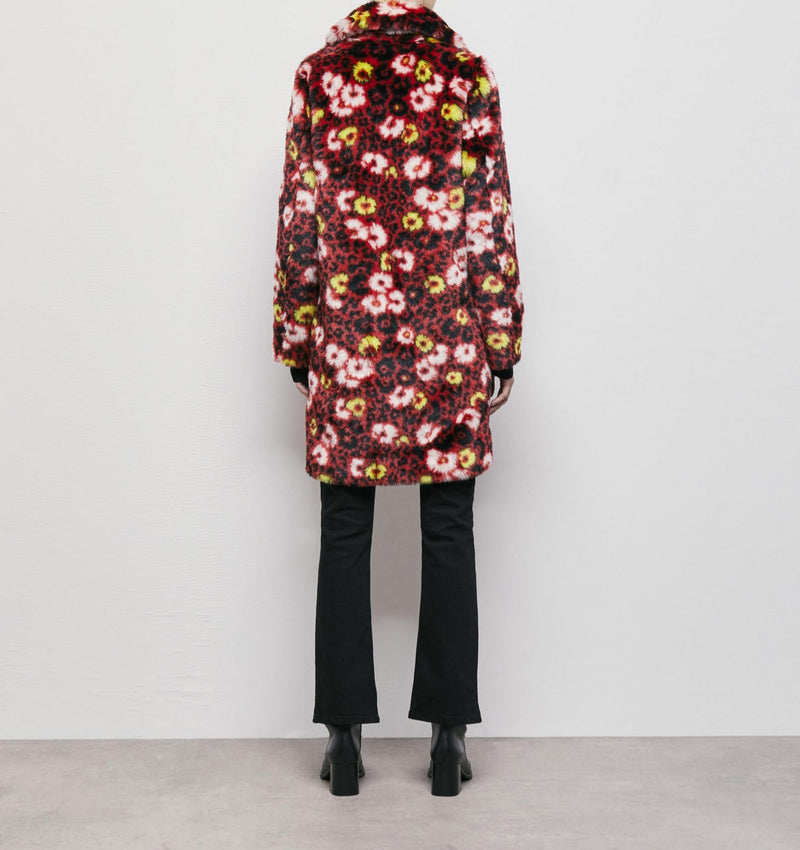 Manteau - Rouge Et Noir - Femme