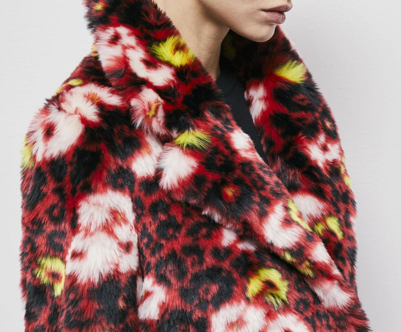 Manteau - Rouge Et Noir - Femme