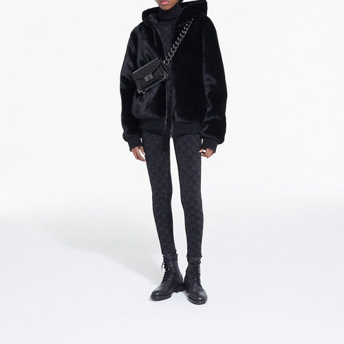 Veste Reversible Fausse Fourrure Et Nylon - Femme