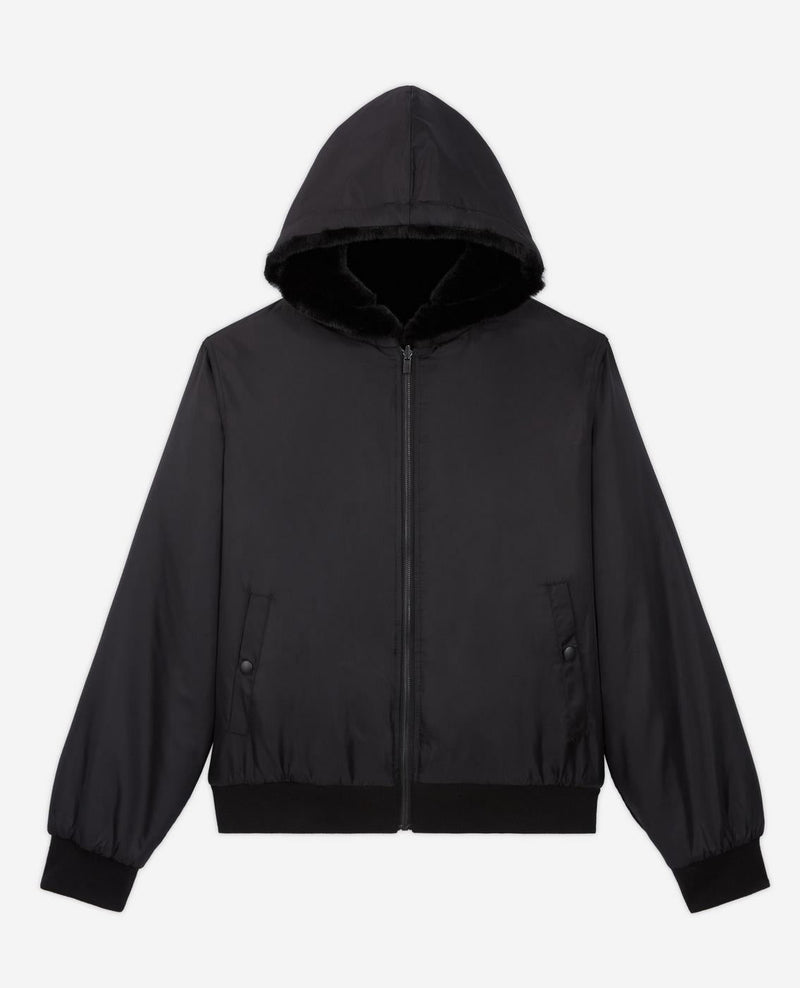 Veste Reversible Fausse Fourrure Et Nylon - Femme