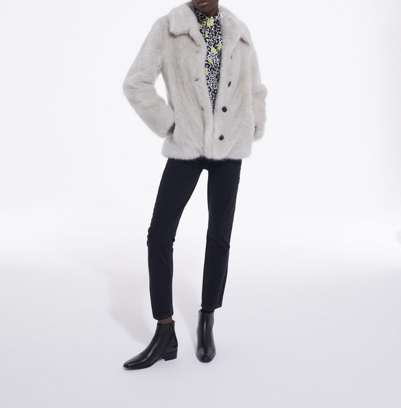 The Kooples - Fausse Fourrure Manches Longues - Femme