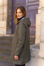 Regenjas Mandy Lang - Khaki/Goud