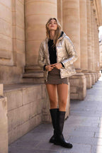 Steppjacke Amélia - Schwarz/Gold