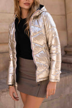 Steppjacke Amélia - Schwarz/Gold