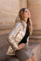 Steppjacke Amélia - Schwarz/Gold