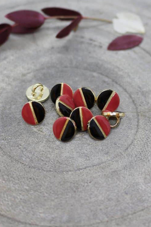 Boutons Wink Black - Terracotta x10
