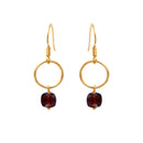 Boucles D'Oreilles Fidji Grenat