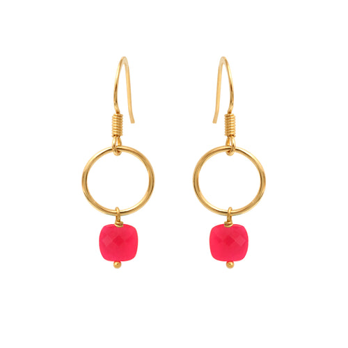 Boucles D'Oreilles Fidji Onyx Rose
