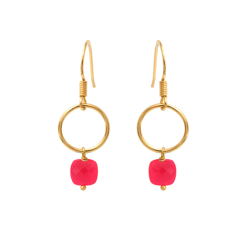 Boucles D'Oreilles Fidji Onyx Rose