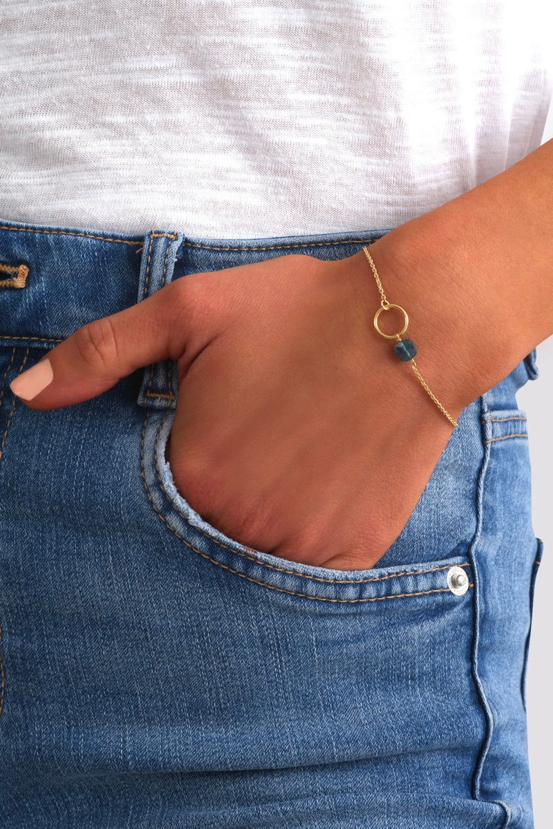 Bracelet Doré Fidji Sodalite