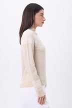 Pull Montant Montagne Filippa - Beige Creme Blanc - Femme