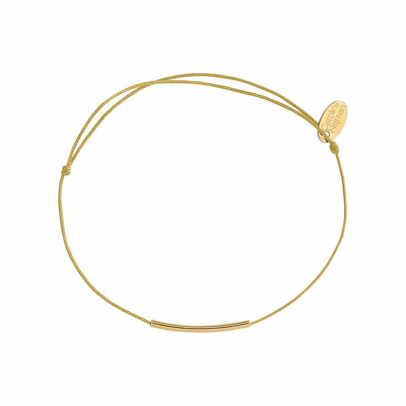 Bracelet Cordon Fineline Moutarde