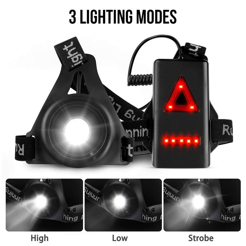 Harnais De Sport Avec Lumières Led Safelt - Noir - Mixte