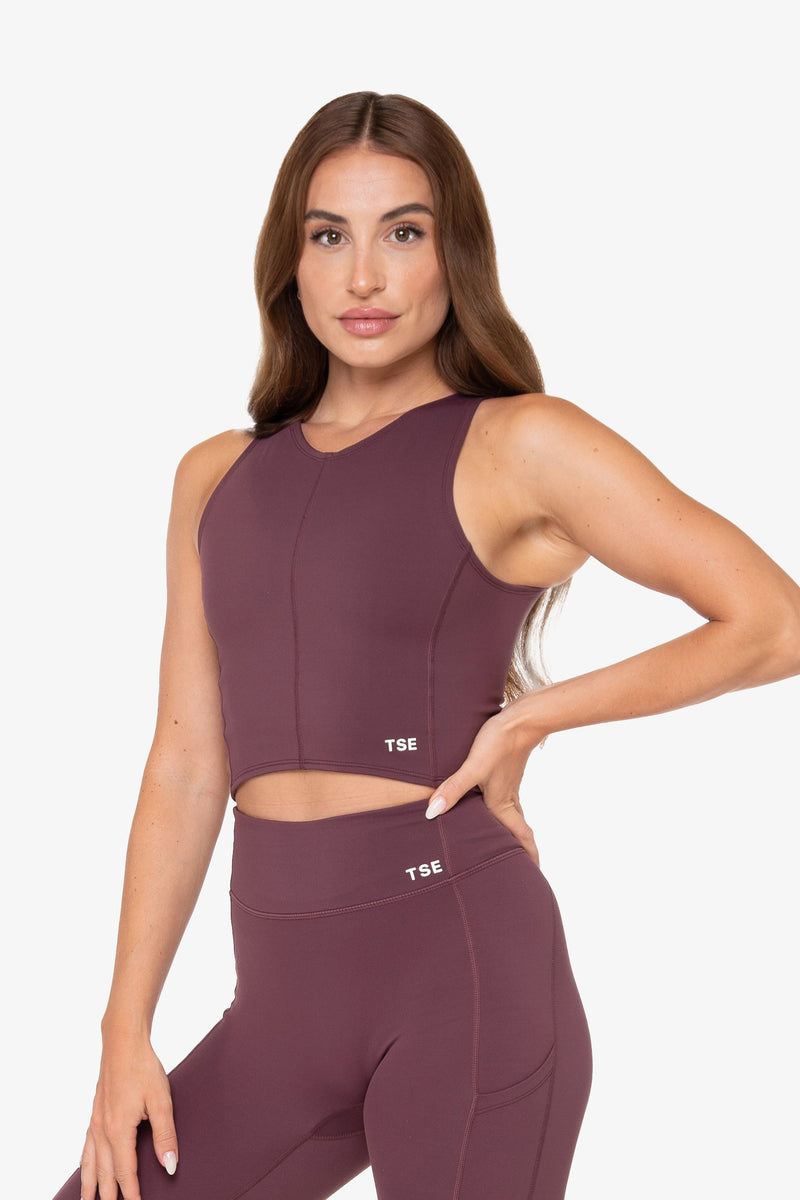 Débardeur Power Crop Smooth-Fit - Grape