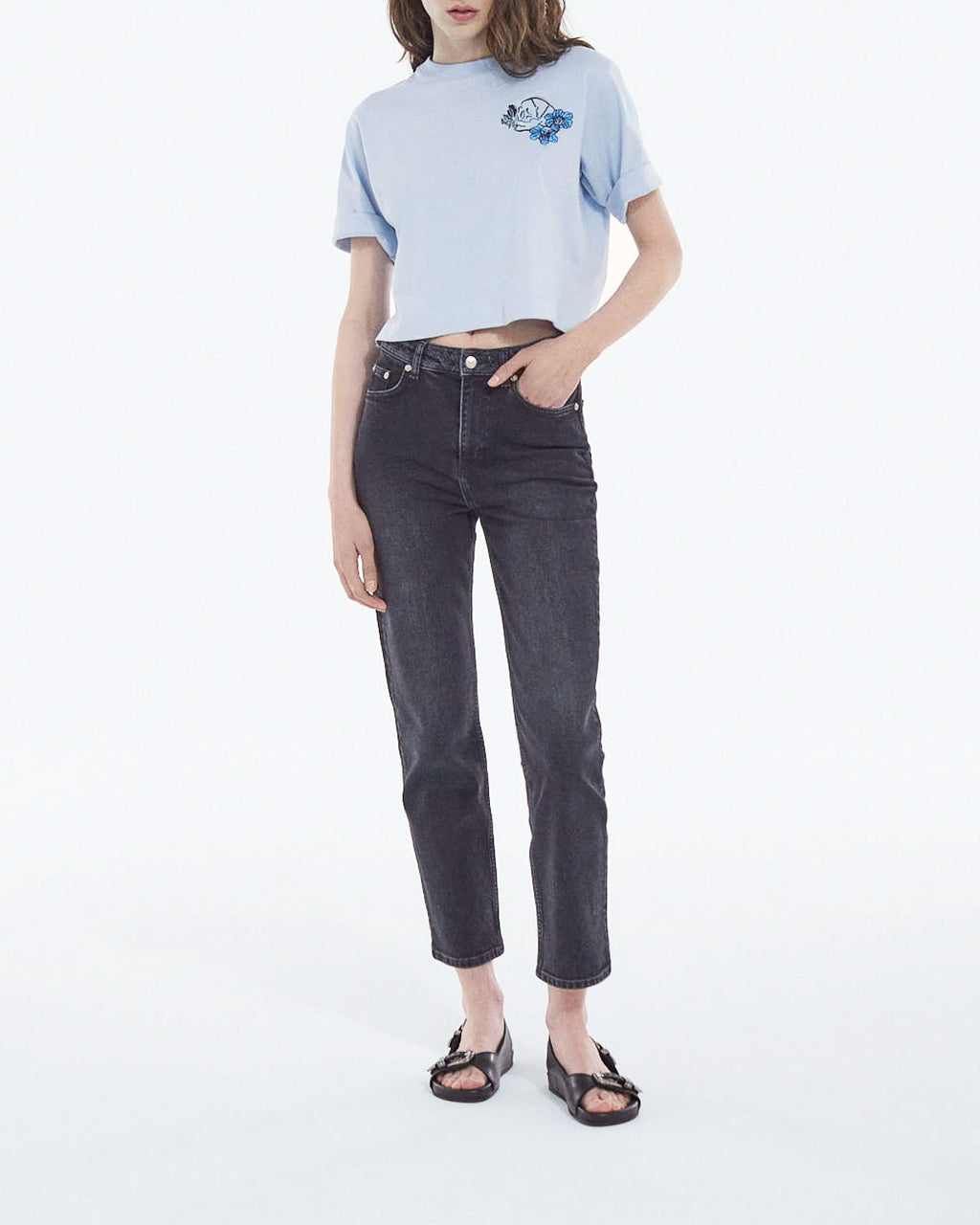 The Kooples - Jean Recto Cropped - Mujer