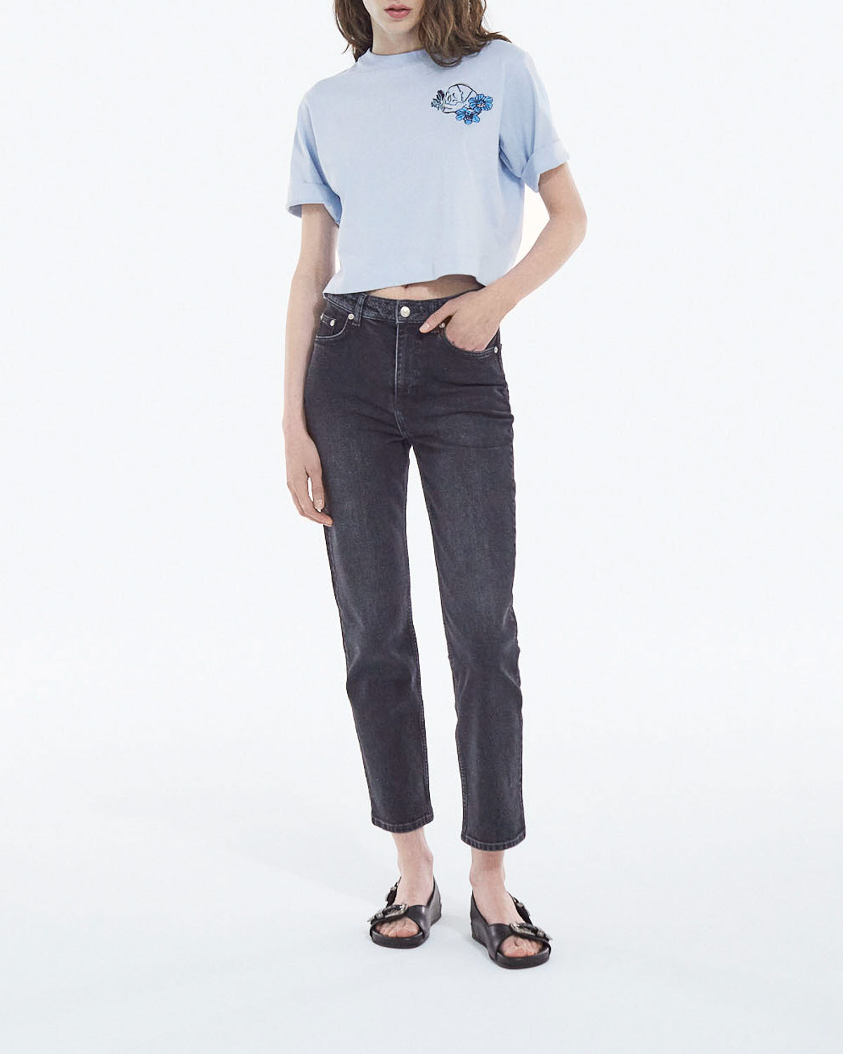 The Kooples - Jean Recto Cropped - Mujer