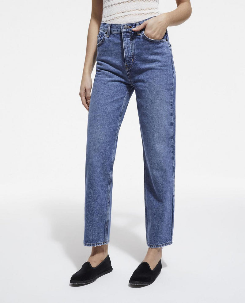 The Kooples - Vaqueros Rectos Delave Azul - Mujer