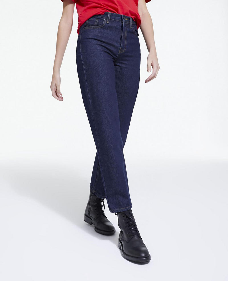 Jean Mom - Bleu Marine - Femme
