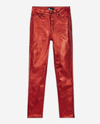 The Kooples - Vaquero Slim Revestido Rojo - Mujer