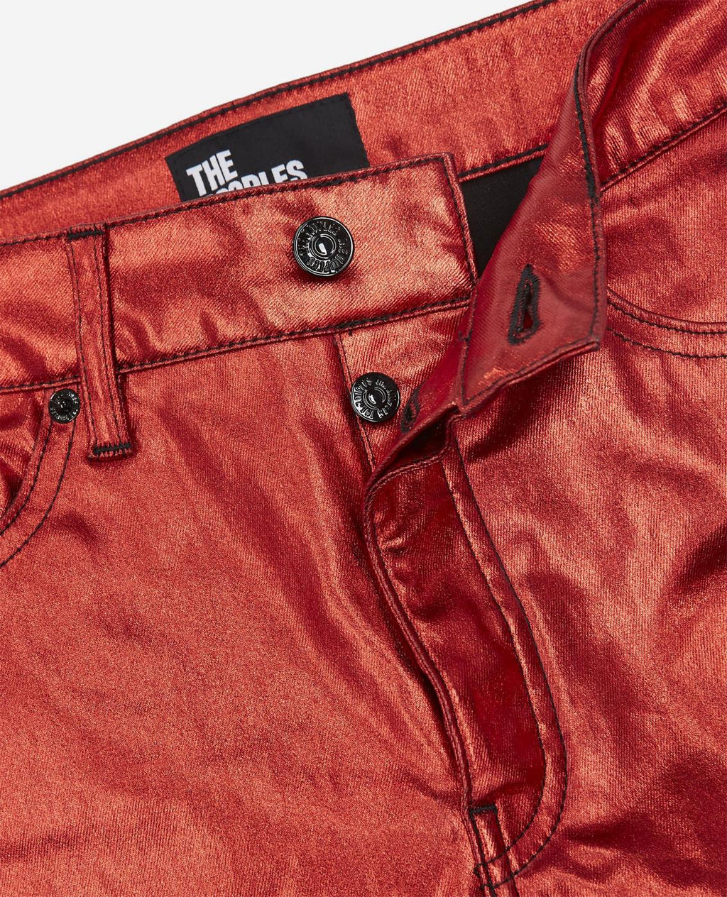 The Kooples - Vaquero Slim Revestido Rojo - Mujer