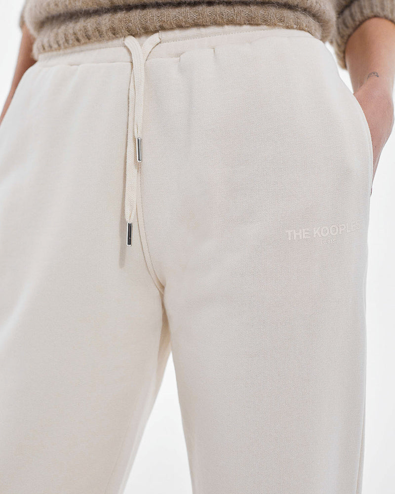The Kooples - Jogging Écru Coupe Droite - Femme