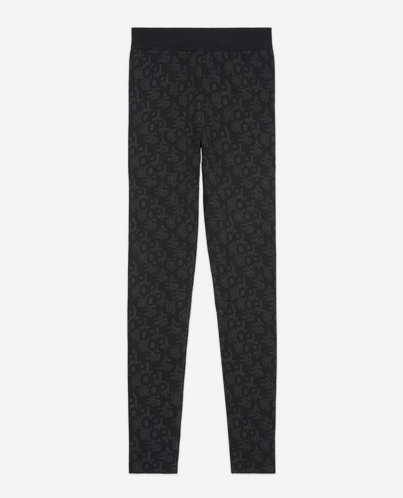 The Kooples - Legging En Viscose Jacquard Logo All Over - Femme