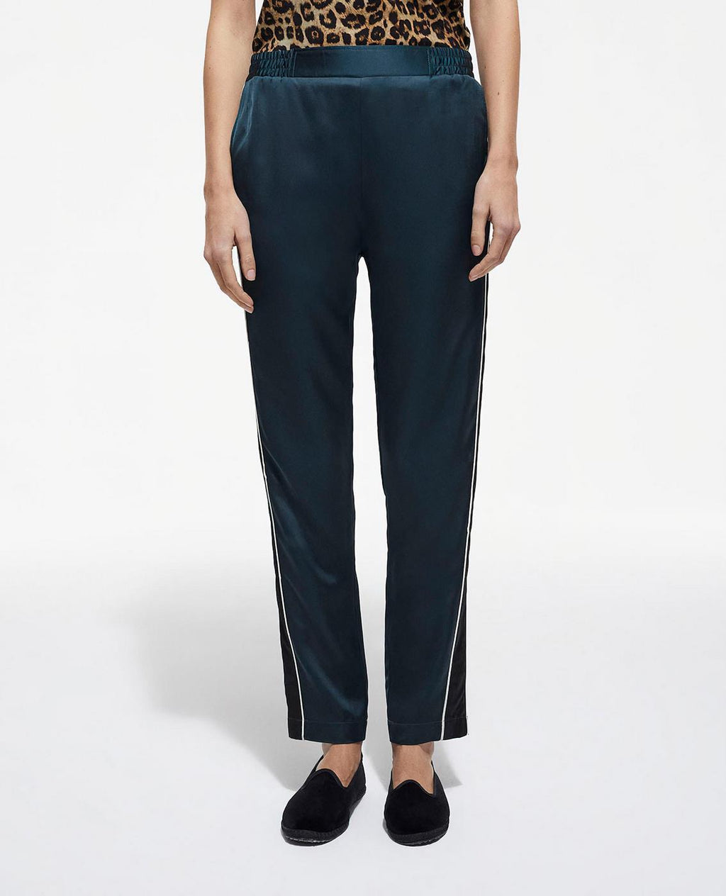 The Kooples - Pantalon Droit - Bleu Pétrole - Femme