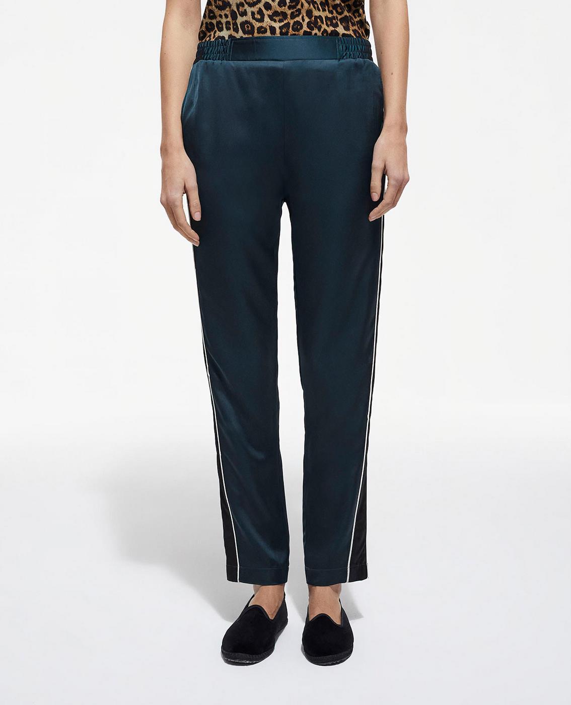 The Kooples - Pantalon Droit - Bleu Pétrole - Femme