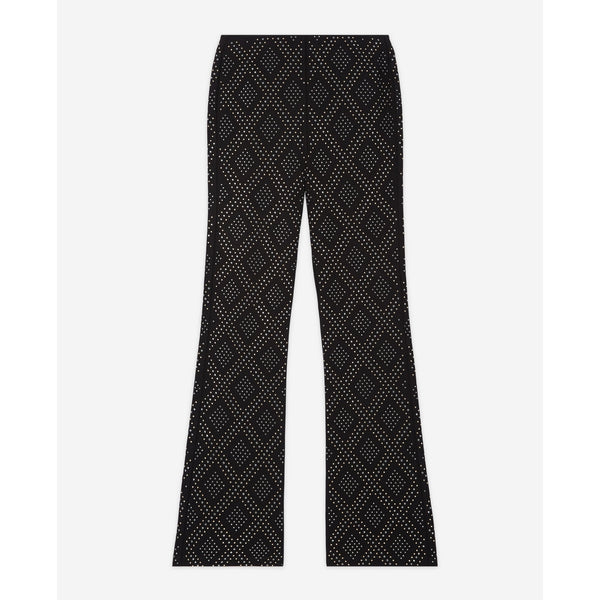 The Kooples - High-Waisted Flared Trousers - Black - Women