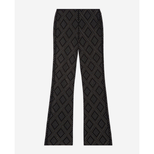 The Kooples - Pantalon Flare Taille Haute - Noir - Femme