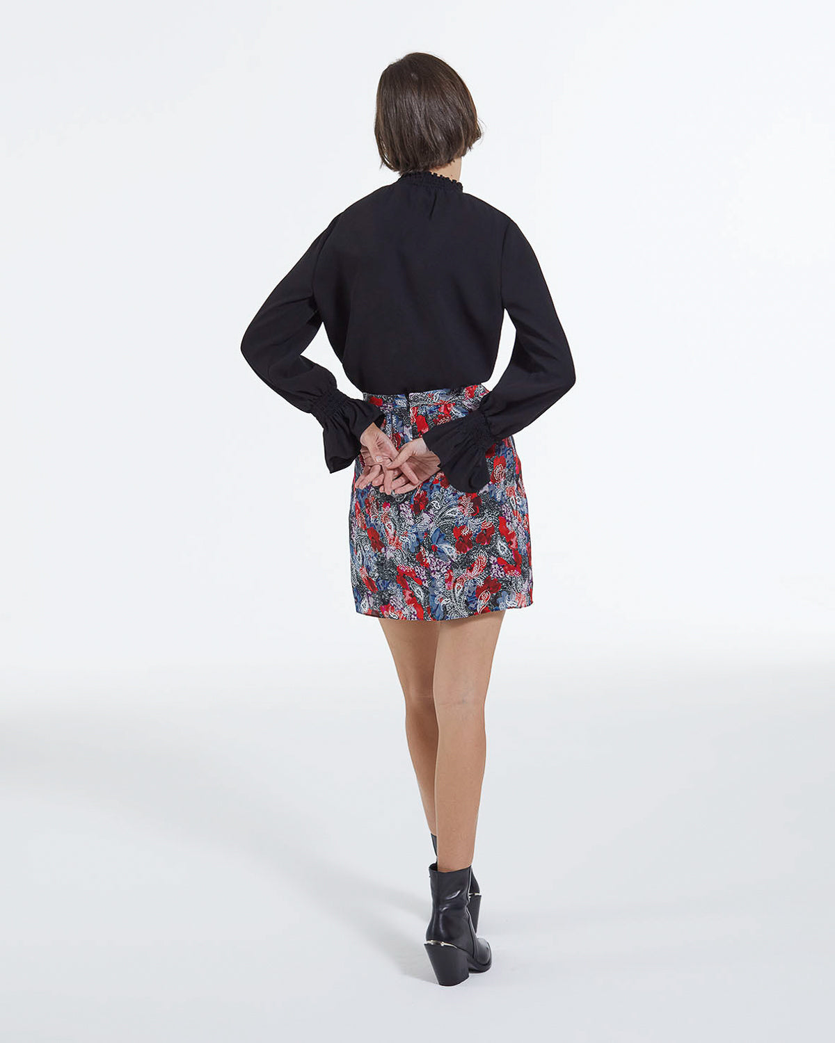 The Kooples - Falda Corta De Seda Con Estampado Floral - Mujer