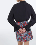 The Kooples - Falda Corta De Seda Con Estampado Floral - Mujer