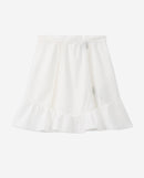 Jupe Courte Écrue Coton Broderie Anglaise - Femme