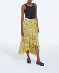 The Kooples - Jupe Longue Portefeuille À Fleurs Jaunes - Femme