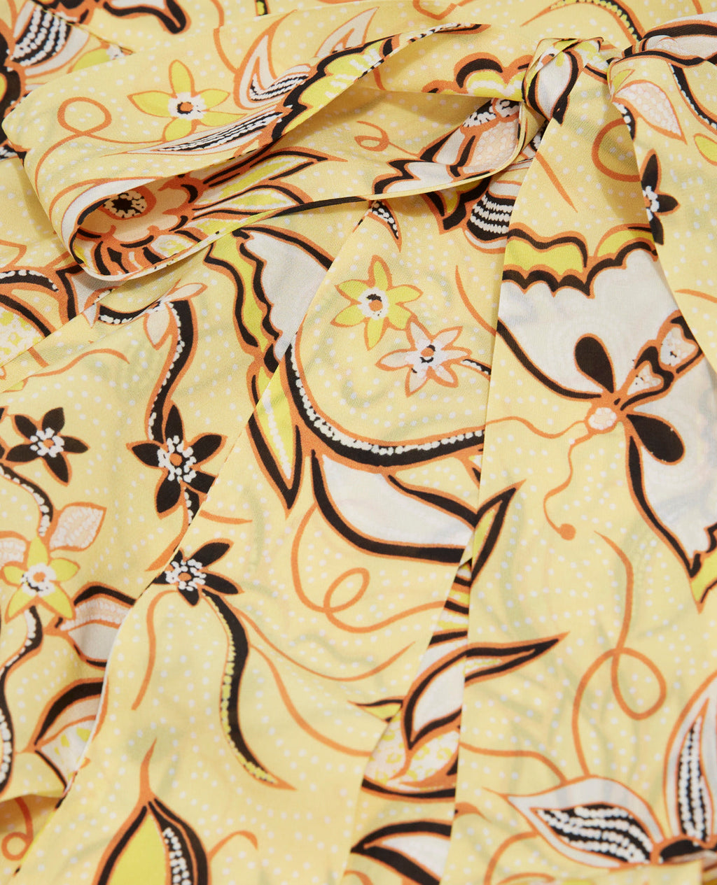 The Kooples - Jupe Longue Portefeuille À Fleurs Jaunes - Femme