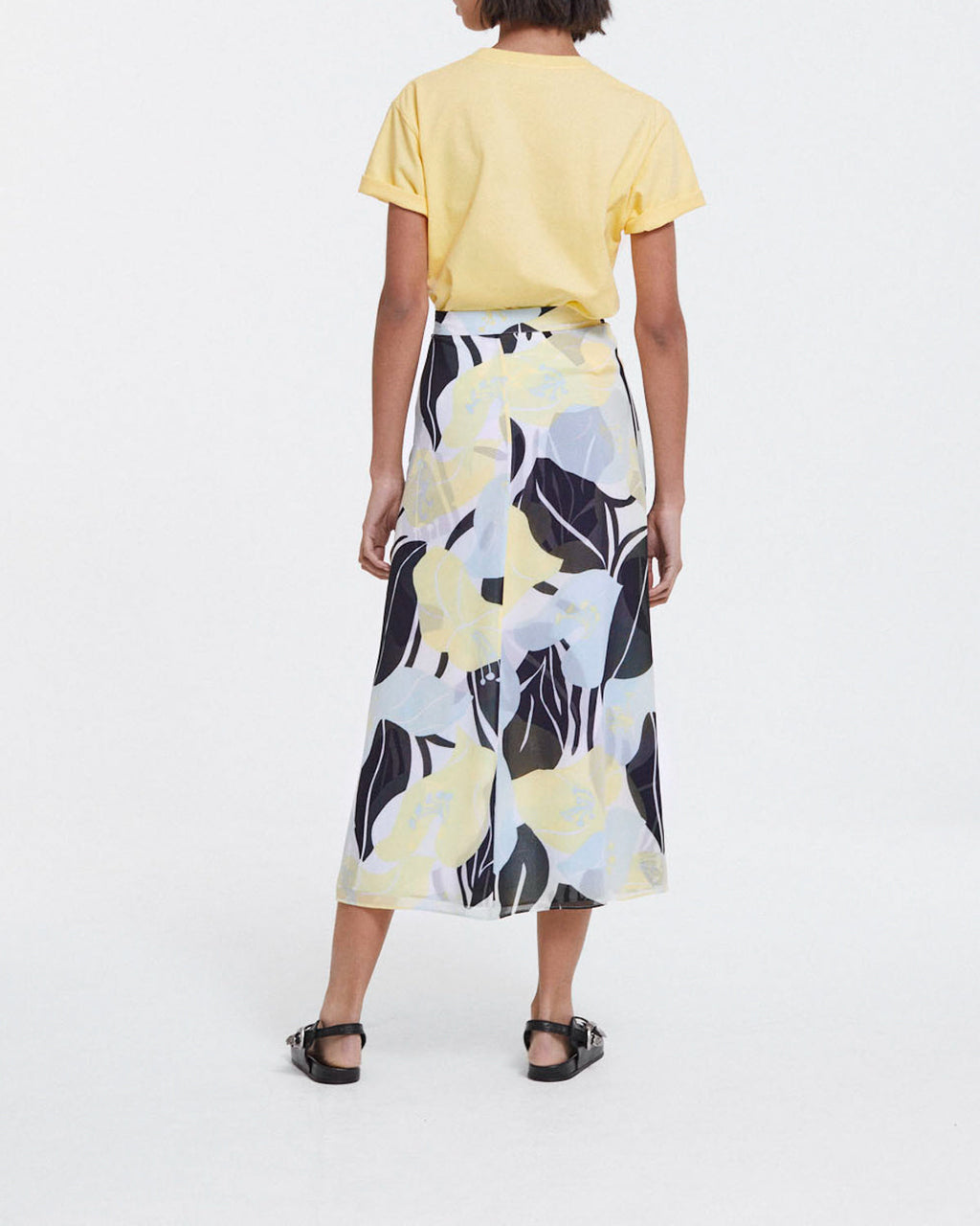 The Kooples - Falda Vestida Verde Larga Con Estampado Floral - Mujer