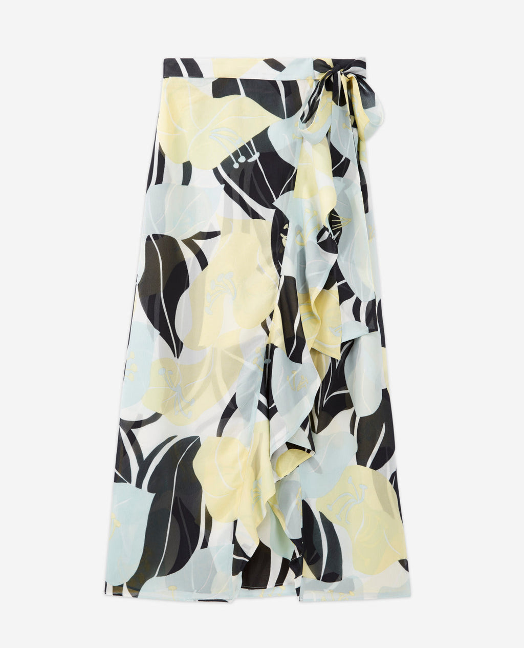 The Kooples - Falda Vestida Verde Larga Con Estampado Floral - Mujer