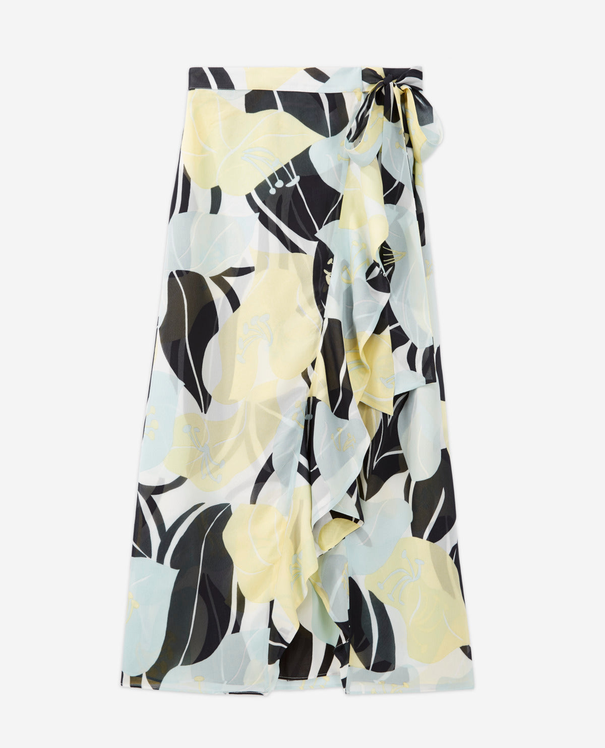 The Kooples - Falda Vestida Verde Larga Con Estampado Floral - Mujer