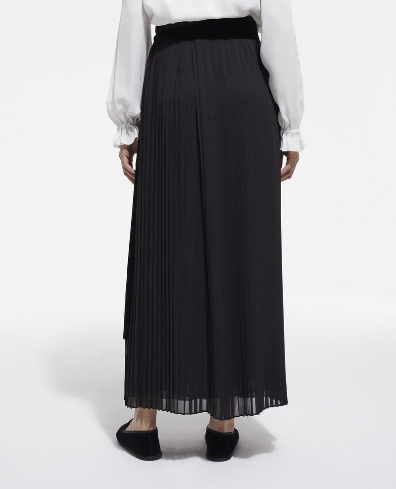 Falda plisada - Negro - Mujer