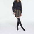 The Kooples - Jupe Droite - Noir Et Marron - Femme