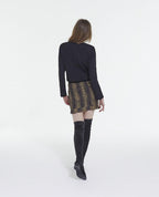 The Kooples - Jupe Droite - Noir Et Marron - Femme