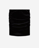 Minifalda de terciopelo - Negro - Mujer