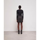Jupe Portefeuille Taille Haute - Noir - Femme