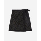 The Kooples - Falda Cruzada Talle Alto - Negro - Mujer