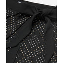 Jupe Portefeuille Taille Haute - Noir - Femme