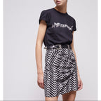 The Kooples - Jupe Droite Taille Haute - Noir - Femme