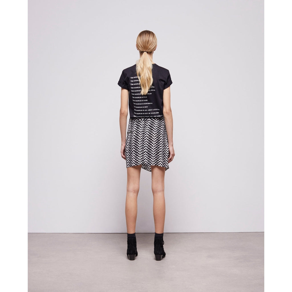 The Kooples - Jupe Droite Taille Haute - Noir - Femme