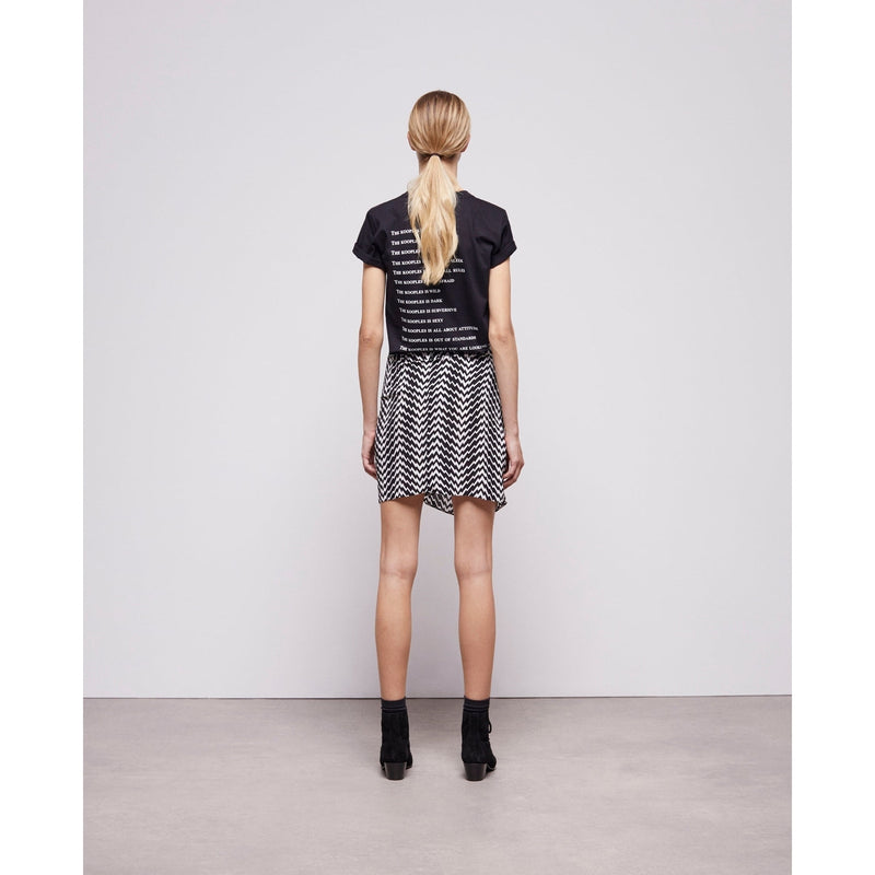 Jupe Droite Taille Haute - Noir - Femme