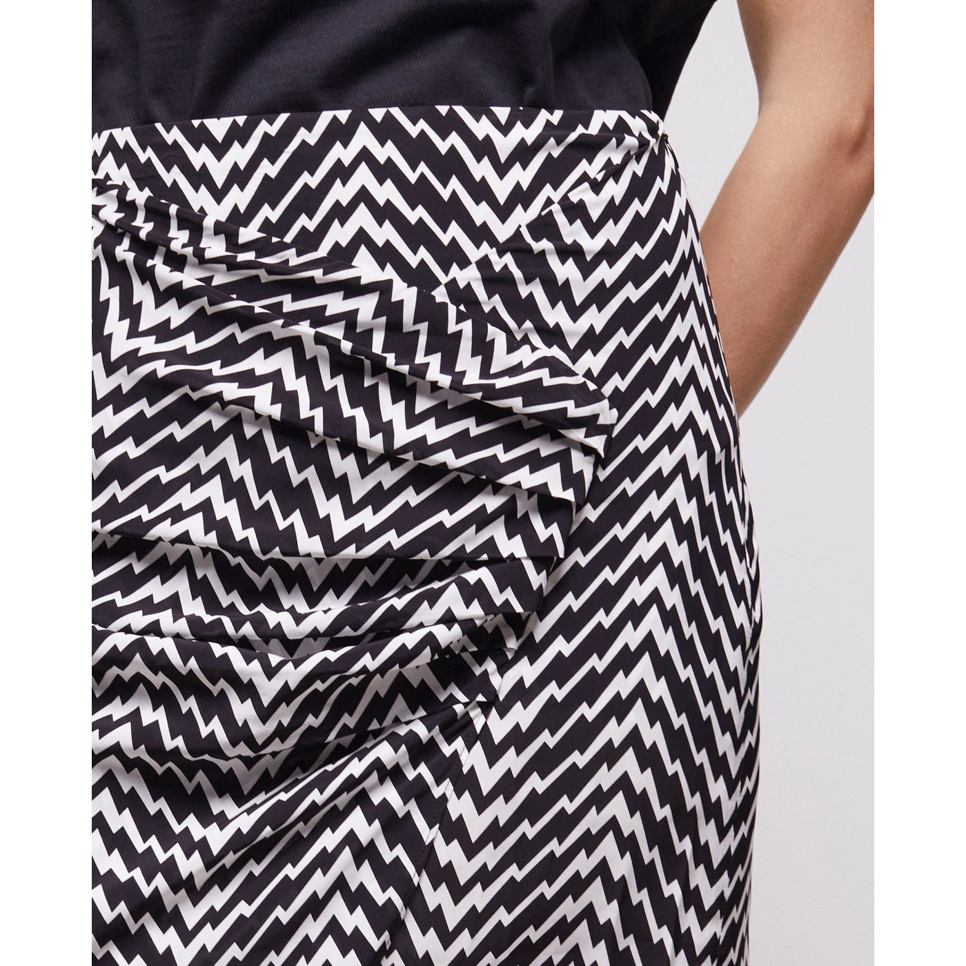 The Kooples - Jupe Droite Taille Haute - Noir - Femme