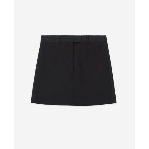 Minifalda de lana - Negro - Mujer